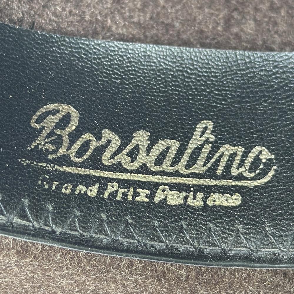 BORSALINO Grand Prix Paris 1900 Italian Vintage Fur Felt Mens Fedora Hat - Picture 12 of 13